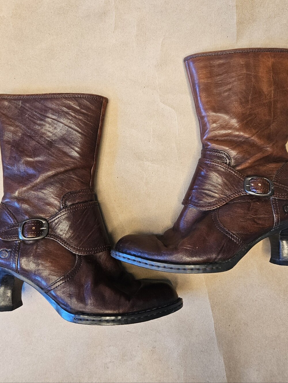 Børn Pavan brown leather booties